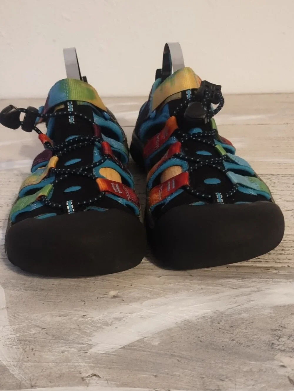 KEEN kids Newport H2 Sports Sandals Rainbow Tie-Dye Water Shoes Youth U.S.A Size